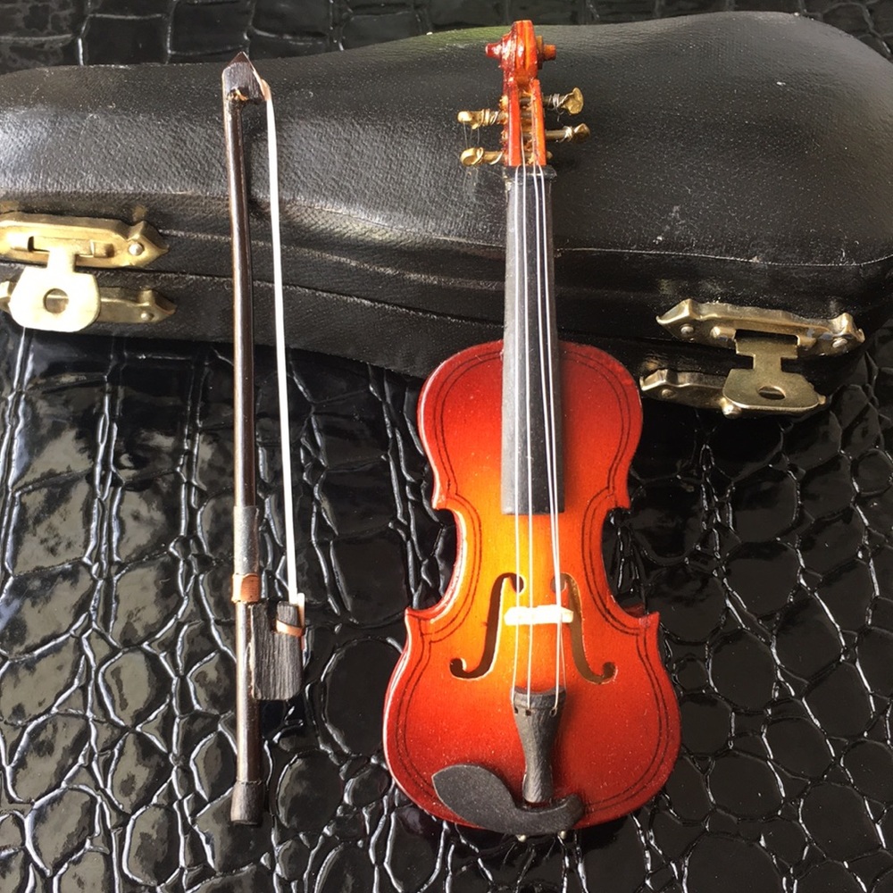 Antique mini violin in case